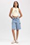 Fitted Printed Crew Neck Ribbed Camisole Washed Faded Effect Undershirt B1297Ax23Hs - 5
