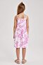 Girl's Patterned Cotton Dress - 6