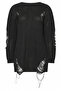 Plus Size Long Sleeve Crew Neck Ripped Detail Knitwear Sweater 303582 - 7