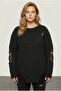 Plus Size Long Sleeve Crew Neck Ripped Detail Knitwear Sweater 303582 - 4
