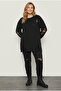 Plus Size Long Sleeve Crew Neck Ripped Detail Knitwear Sweater 303582 - 2