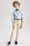 Boy's Belt Piece Gabardine 2-Piece Pants Set Z9209A623Sm - 3
