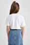 Girl's Crop Printed Short Sleeve T-Shirt A1510A823Hs - 5