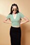 Fitted Polo Neck Striped Short Sleeve T-Shirt A0380Ax23Sm
