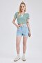 Fitted Polo Neck Striped Short Sleeve T-Shirt A0380Ax23Sm - 6