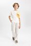 Oversize Crew Neck Short Sleeve T-Shirt for Boys Z3175A623Hs - 5
