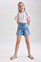 100% Cotton Girls' Short Sleeve T-Shirt Z7789A623Sm - 2