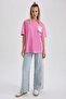 Coool Smileyworld Oversized Fit Printed Short Sleeve 100% Cotton T-Shirt A6416Ax23Sm - 2