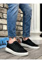 BA0336 Genuine Nubuck Leather Inside and Outside Black Lace-up Casual Men's Shoes