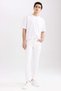 Carlo Skinny Fit Extra Narrow Fit Regular Waist Extra Narrow Leg White Jean Pants A7650Ax23Sm - 3