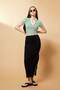 Fitted Polo Neck Striped Short Sleeve T-Shirt A0380Ax23Sm - 2