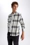 Regular Fit Checked Oduncu Long Sleeve Shirt U8891Az22Au - 6