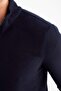 Navy Blue Anti-Pilling Cold-Proof Regular Fit Stand Collar Zippered Fleece Sweatshirt Y3996Az22A - 5