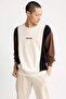 Oversized Fit Crew Neck Printed Sweatshirt Z5894Az23Sp - 6