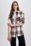 Coool Oversized Fit Checked Long Sleeve Flannel Shirt U7539Az23Sp - 4
