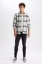 Regular Fit Checked Oduncu Long Sleeve Shirt U8891Az22Au - 5