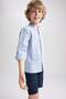 Boys' Stand Collar Cotton Long Sleeve Shirt Z2803A623Sm - 7