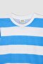 Boy's Crew Neck Striped Short Sleeve Red T-Shirt Z2867A623Sm - 7