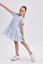 Baby Girl Gingham Short Sleeve Flounced Dress X2353A623Sm - 3