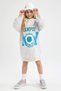 Girl Child Polo Collar Printed Long Sleeve Sweat Dress Z4887A623Sp - 3