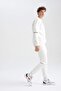 Defactofit Standard Fit Waist Lace-Up Elastic Leg Basic Plain Pocket Jogger Sweatpants Y2283Az22Au - 2