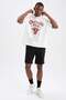 Defactofit Nba Chicago Bulls Oversize Fit Hooded Sweatshirt W9741Az22Sm - 5