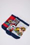 Boys' Paw Patrol Cotton 3-Piece Booties Socks T9980A6Ns - 5