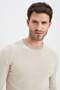 Slim Fit Crew Neck Knitwear Sweater X5159Az22Wn - 8