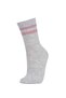 School 3-Pack Cotton Long Socks for Girls Y4997A6Ns - 4