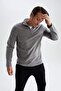 Gray Non-Pilling Cold-Resistant Regular Fit Stand Collar Zippered Fleece Sweatshirt Y3996Az22Au - 2