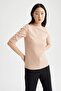 Slim Fit Half Turtleneck Corded Fabric Ribbed Knit Short Sleeve T-Shirt V6845Az22Sm