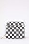 Women's Checkerboard Patterned Faux Leather Wallet X0713Azns - 6