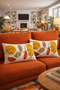 Modern Surreal Flowers Pattern Leaf Pattern 2-Piece Rectangular Throw Pillow Cover - 4