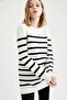 Relax Fit Striped Crew Neck Knitwear Tunic Sweater S7517Az21Au - 5