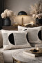 غطاء وسادة مستطيل بنمط أوراق الشجر باللون الأخضر والوردي مكون من قطعتين - 8