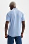 Regular Fit Polo Neck Short Sleeve Cotton Combed Cotton T-Shirt T7645Az21Sp - 4