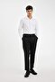 قميص أبيض بأكمام طويلة من abuk Kuruyan Slim Fit ذو تصميم ضيق من قماش أكسفورد الأساسي المصنوع من مزيج القطن R4340AZ21SP - 3
