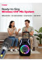Multimedia Portable Trolley Speaker - TS25B, Usb/aux/bluetooth/wireless Mic & Dj Led Lightfunction - 4