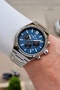 43mm Men's Wristwatch with Dial Blue Band Gray Color Adjustable Band - 2