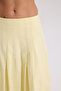 Sera Pile Detail Yellow Long Skirt - 8