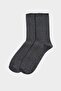 Women's Glittery 3-Piece Cotton Long Socks F8889Axns - 3