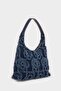 Women's Zippered Jean Crossbody Bag G7673Axns - 3