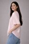 Women's Powder Printed Basic Cotton Oversize T-Shirt - 3