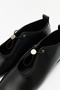 Ballet Flats 2607 - Black Women's Shoes with Rubber Lacing Detail Ballet Flats - 4