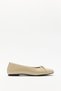 Ballet Flats 2609 - Minimal Ribbon Detailed Beige Women's Ballet Flats - 5