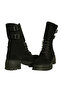 Black Nubuck Women's Boots - 2