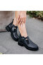 Navy Blue Leather Women's Casual Boots