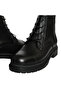 Black Leather Women's Casual Boots - 4