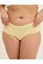 100% Cotton Fabric, Large Size High Waist Heart Patterned Ribbed Jacquard Women's Panties - 4