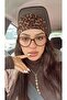 Brown 50 Ekartman Bone Cat Eye Transparent Women Men Blue Light Protection Screen Glasses - 3
